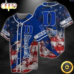 NCAA Duke Blue Devils US Flag Baseball Jersey