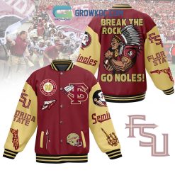 NCAA Florida State Seminoles Break The Rock Go Noles Baseball Jacket