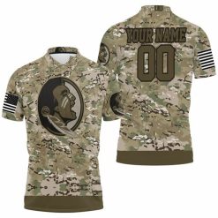 NCAA Florida State Seminoles Camo Pattern Polo Shirt