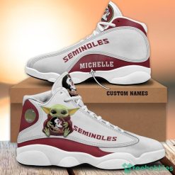 NCAA Florida State Seminoles Custom Name Baby Yoda Air Jordan 13 Shoes