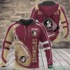 NCAA Florida State Seminoles Custom Name Fire Ball Pullover Hoodie