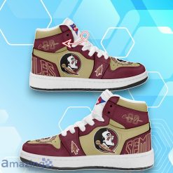 NCAA Florida State Seminoles Custom Name Number Air Jordan 1 High Sneakers