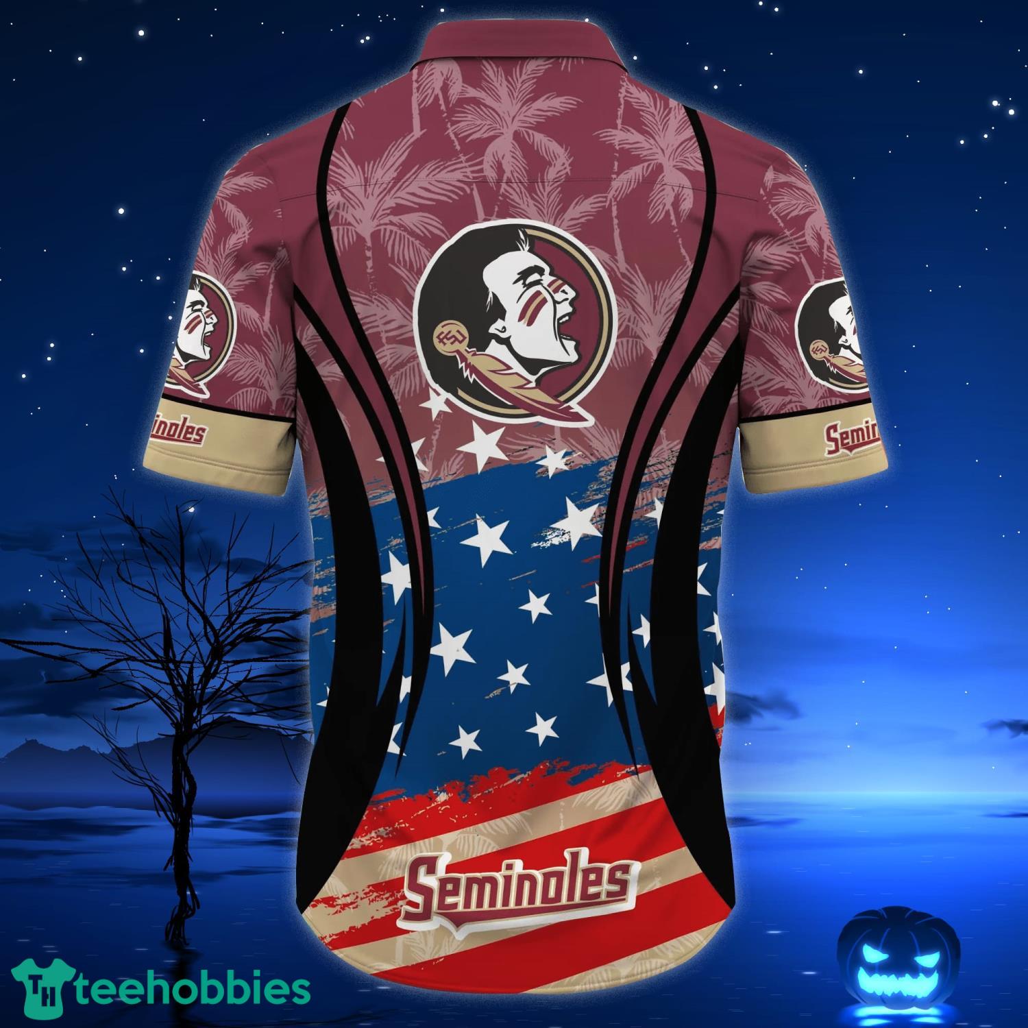 NCAA Florida State Seminoles Star Pattern Hawaiian Shirt - Image 3