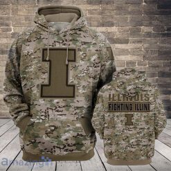NCAA Illinois Fighting Illini Camo Style Pullover Hoodie