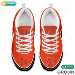 Alternative view of NCAA Illinois Fighting Illini Orange Black Running Shoes