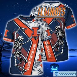 NCAA Illinois Fighting Illini Skull Dancing T-Shirt