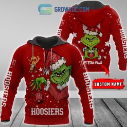 NCAA Indiana Hoosiers Custom Name Grinch Christmas Pullover Hoodie