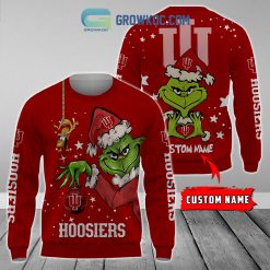 NCAA Indiana Hoosiers Custom Name Grinch Christmas Sweatshirt