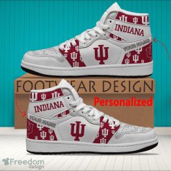 Alternative view of NCAA Indiana Hoosiers Custom Name Logo Air Jordan 1 High Sneakers