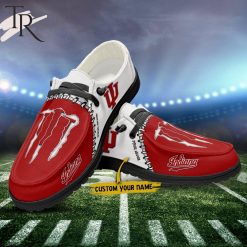 Alternative view of NCAA Indiana Hoosiers Custom Name Monster Paws Hey Dude Shoes
