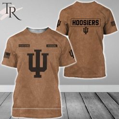 NCAA Indiana Hoosiers Custom Name Salute To Service T-Shirt