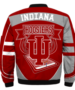 NCAA Indiana Hoosiers Fire Ball Bomber Jacket - Image 3