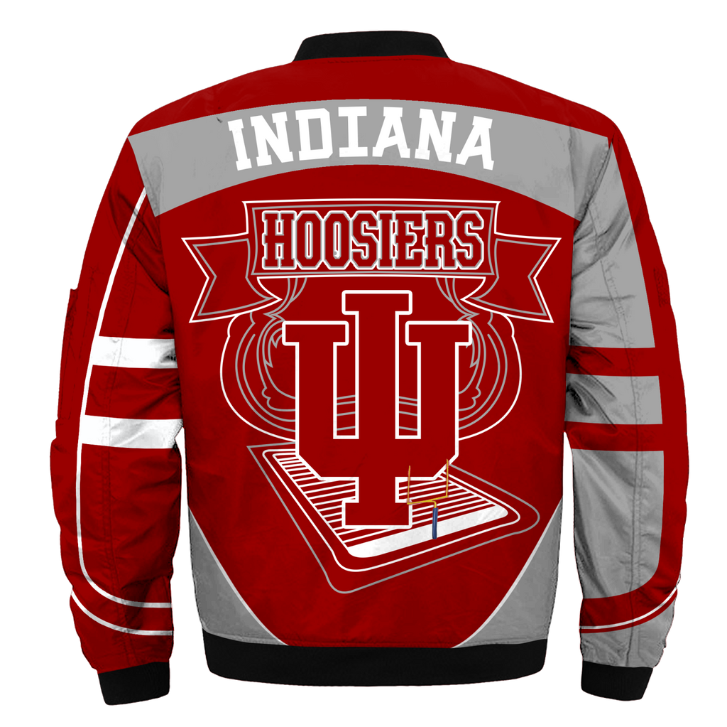 NCAA Indiana Hoosiers Fire Ball Bomber Jacket - Image 3