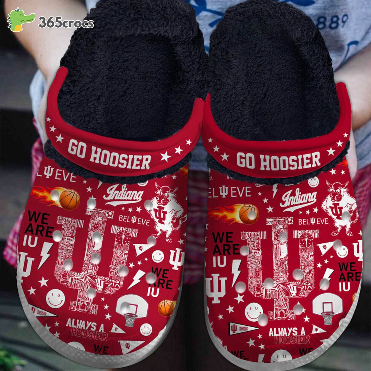 NCAA Indiana Hoosiers Go Hoosier Red Crocs