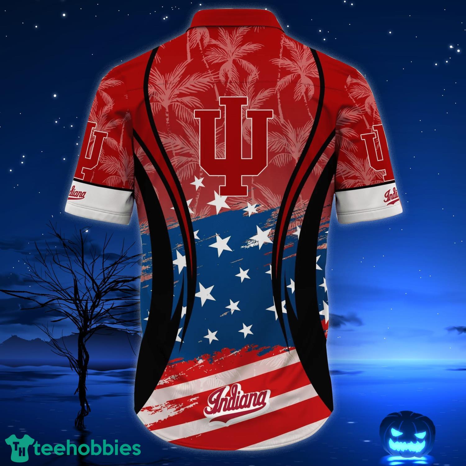 NCAA Indiana Hoosiers Star Pattern Hawaiian Shirt - Image 3