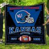 NCAA Kansas Jayhawks EST 1890 Quilt Blanket
