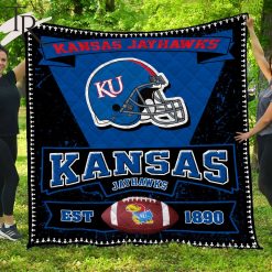 NCAA Kansas Jayhawks EST 1890 Quilt Blanket