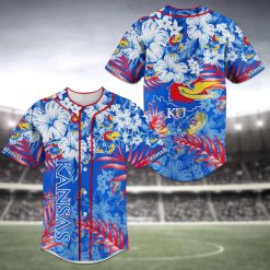 NCAA Kansas Jayhawks Flower Baseball Jersey