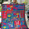 NCAA Kansas Jayhawks Keep Calm And Rock Chalk Quilt Blanket