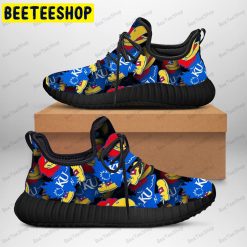 NCAA Kansas Jayhawks Logo Pattern Reze Sneakers
