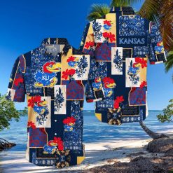 NCAA Kansas Jayhawks Map US Pattern Hawaiian Shirt