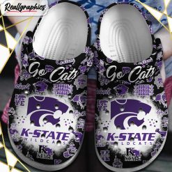 NCAA Kansas State Wildcats Black Style Crocs