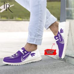 Alternative view of NCAA Kansas State Wildcats Custom Name Broken Wall Hey Dude Shoes