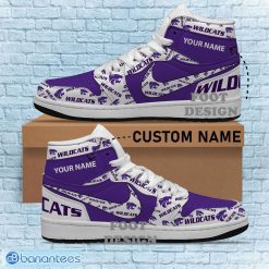 Alternative view of NCAA Kansas State Wildcats Custom Name New Season Design Air Jordan 1 High Sneakers