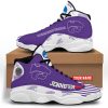 NCAA Kansas State Wildcats Custom Name Purple Air Jordan 13 Shoes