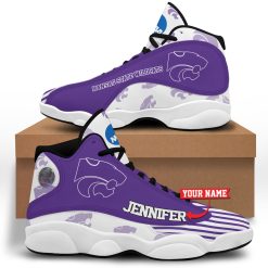 NCAA Kansas State Wildcats Custom Name Purple Air Jordan 13 Shoes