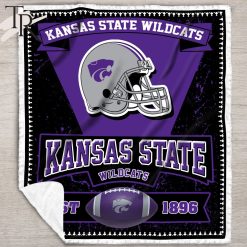 Alternative view of NCAA Kansas State Wildcats EST 1896 Black Fleece Blanket