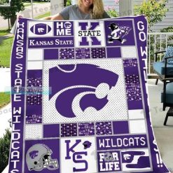 NCAA Kansas State Wildcats Home Helmet Fleece Blanket