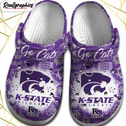 NCAA Kansas State Wildcats Purple Style Crocs