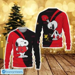 NCAA Louisville Cardinals Snoopy Cute Heart Sweater