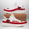 NCAA Louisville Cardinals White Red Yeezy Boost Sneakers