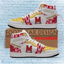 Alternative view of NCAA Maryland Terrapins Custom Name Logo Air Jordan 1 High Sneakers
