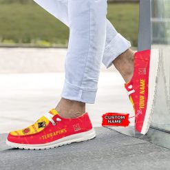 Alternative view of NCAA Maryland Terrapins Custom Name Yellow Red Hey Dude Shoes