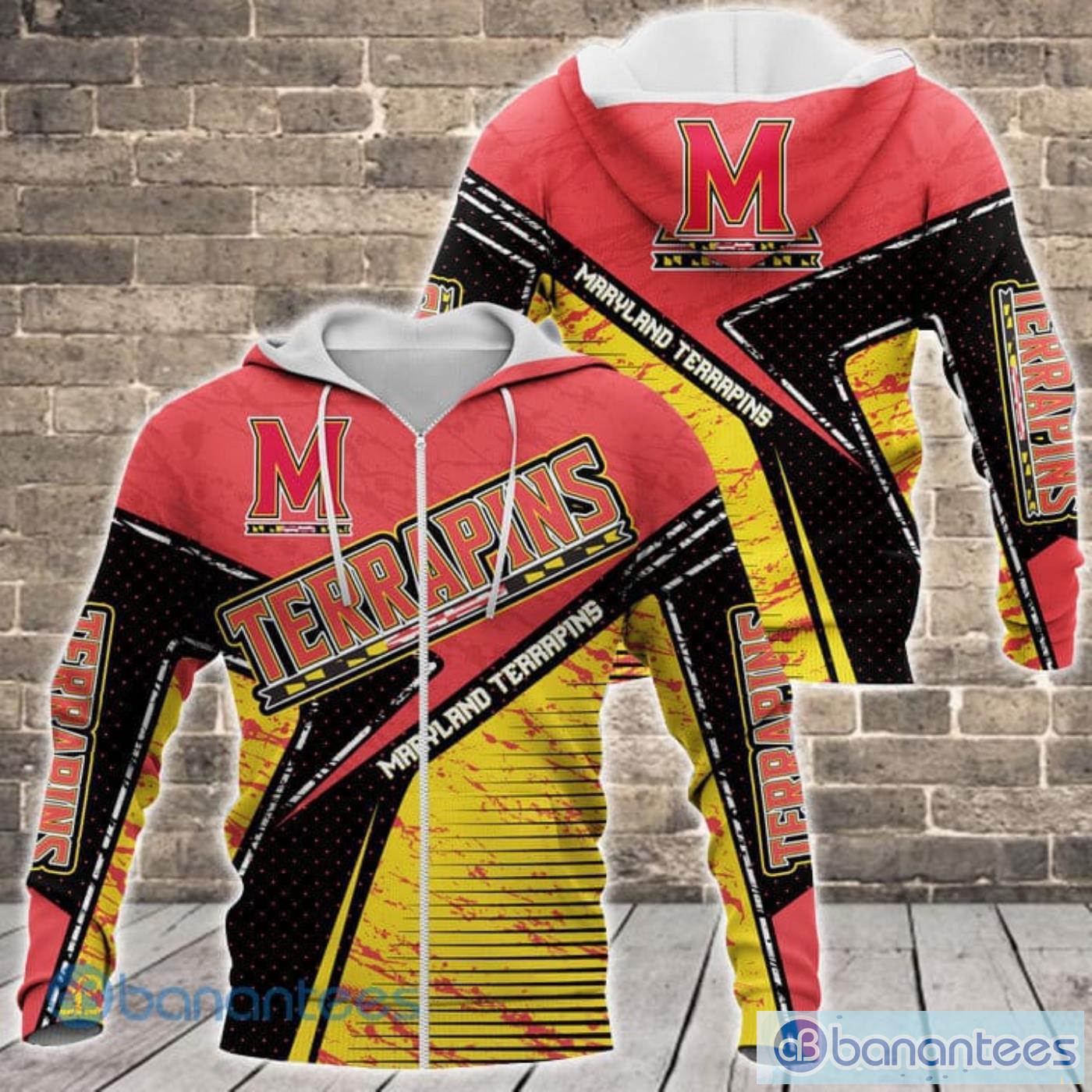 NCAA Maryland Terrapins Style Zip Up Hoodie
