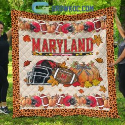 Alternative view of NCAA Maryland Terrapins Welcome Fall Pumpkin Quilt Blanket