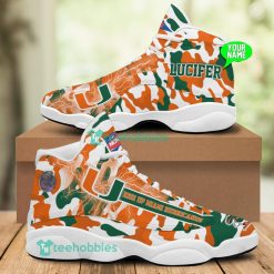 NCAA Miami Hurricanes Camo White Air Jordan 13 Shoes