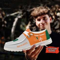 Alternative view of NCAA Miami Hurricanes Custom Name Hey Dude Shoes