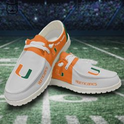 NCAA Miami Hurricanes Custom Name Hey Dude Shoes