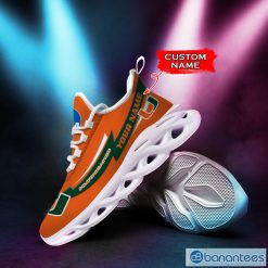 Alternative view of NCAA Miami Hurricanes Custom Name Orange Max Soul Shoes