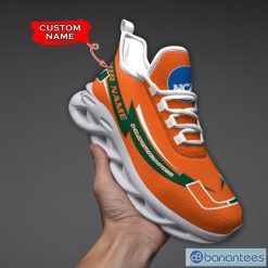 NCAA Miami Hurricanes Custom Name Orange Max Soul Shoes