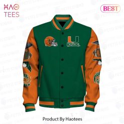 Alternative view of NCAA Miami Hurricanes Stronger Faster Better Baseball Jacket