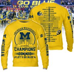 NCAA Michigan Wolverines 2023 Champions Gold Design Sweatshirt
