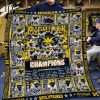 NCAA Michigan Wolverines 2023 National Champions Quilt Blanket