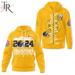 NCAA Michigan Wolverines 2024 Rose Bowl Game Champions Pullover Hoodie