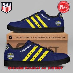 Alternative view of NCAA Michigan Wolverines Champions Yellow Stripes Stan Smith Shoes