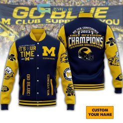 NCAA Michigan Wolverines Custom Name College Football Playoffs Baseball Jacket